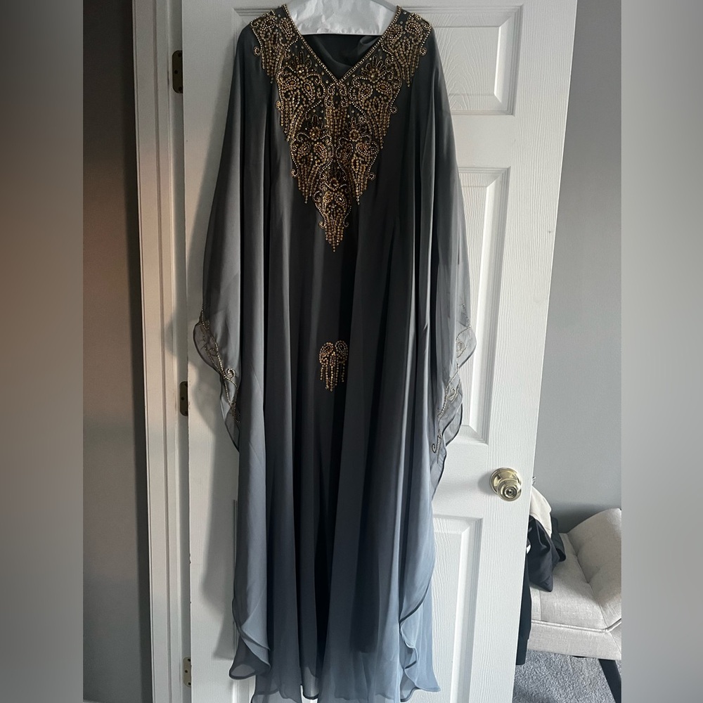 Cultural kaftan worn to weddings or henna’s.